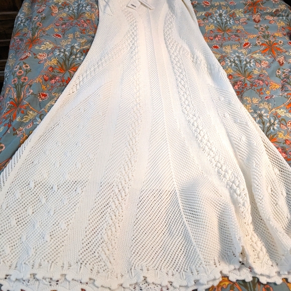 Vince Sleeveless Sweater Macrame Midi Dress - Picture 1 of 16